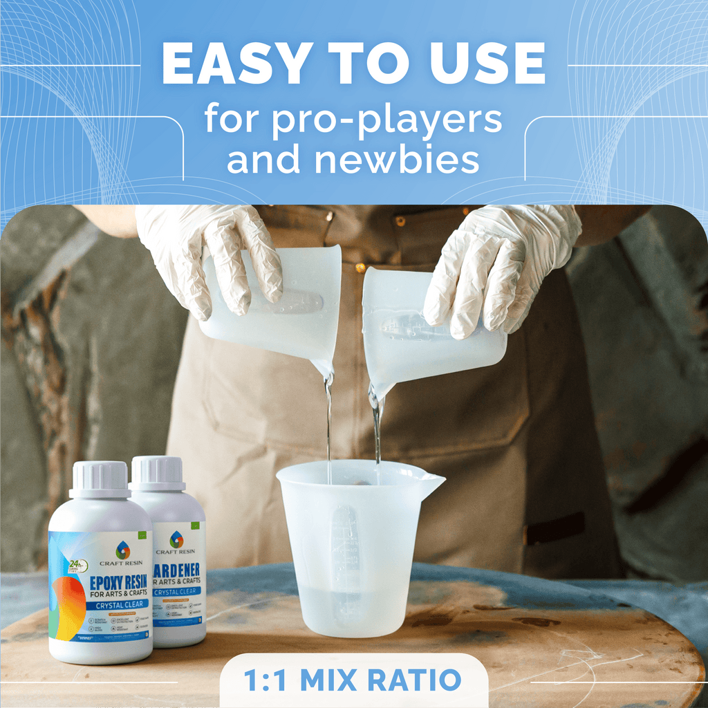 CRAFT RESIN Arts & Crafts resin 4L | Crystal Clear, Mix (1:1)