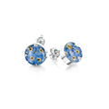 Forget-Me-Not Round Stud Earrings